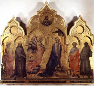 Az Angyali üdvözlet. alkotó: Lorenzo Monaco