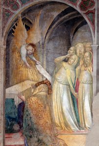 Gábriel arkangyal bejelenti Zakariásnak Keresztelő János közelgő születését, részlet (Fresco