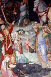 A keresztre feszítés, részlet (Freskó alkotó: Lorenzo Salimbeni