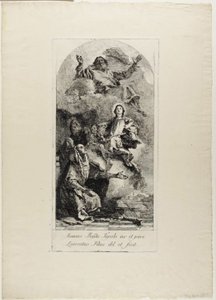 Szent Anna és Szent Joachim Szűz Máriát, mint gyermeket felajánlják az Örök Atyának alkotó: Lorenzo Tiepolo