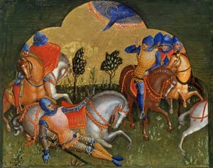 Paul Predella Panel megtérése, 1370 körül. alkotó: Lorenzo Veneziano