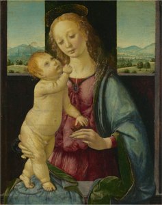 Madonna és a gyermek gránátalmával alkotó: Lorenzo di Credi