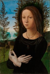 Egy fiatal nő portréja alkotó: Lorenzo di Credi