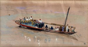 Hajó a Níluson (július 10 alkotó: Louis Amable Crapelet