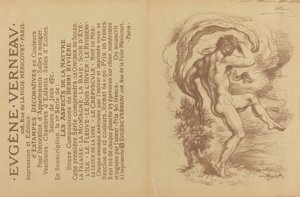 Táncoló akt és reklám Eugène Verneau „Dekoratív nyomataihoz” [verso] alkotó: Louis Anquetin