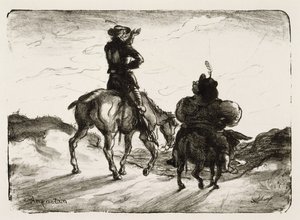Don Quijote és Sancho Panza alkotó: Louis Anquetin