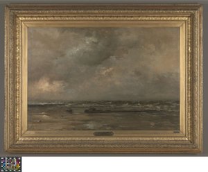 Tengeri táj a De Panne-nál alkotó: Louis Artan de Saint-Martin