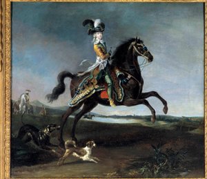 Lorraine Habsburg francia királynő (1755-1793) Marie Antoinette lovas portréja Louis Auguste Brun (1758-1815) festménye alkotó: Louis Auguste Brun