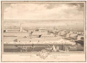 Koppenhágai palota Christiansburg alkotó: Louis Auguste Le Clerc
