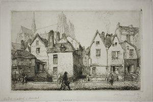 Régi házak, Amiens alkotó: Louis Auguste Lepère