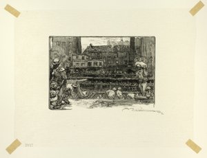 Gipsz kirakodók, harmadik lemez a Le Long de la Seine et des Boulevards-ból alkotó: Louis Auguste Lepère