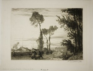 Visszatérés a piacról alkotó: Louis Auguste Lepère