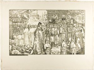 A Corpus Christi körmenet, Nantes alkotó: Louis Auguste Lepère
