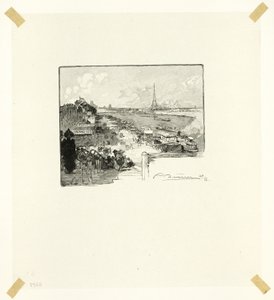 A hajnal, tizennégyes tábla a Le Long de la Seine et des Boulevards-ból alkotó: Louis Auguste Lepère