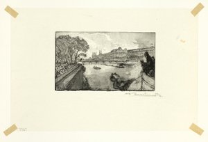A Louvre, a Pont-Neuf felől nézve, tizenhármas tábla a Le Long de la Seine et des Boulevards-ból alkotó: Louis Auguste Lepère