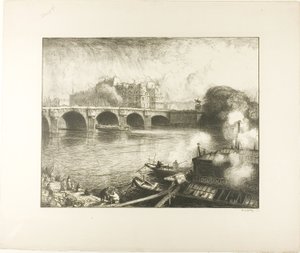 A Pont Neuf, Párizs alkotó: Louis Auguste Lepère
