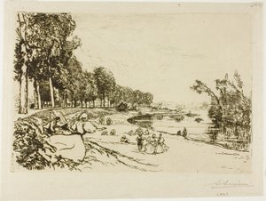 Az út Billancourt felé alkotó: Louis Auguste Lepère