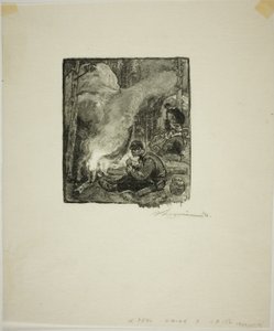 Favágók étkezése alkotó: Louis Auguste Lepère