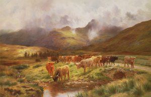 Egy Highland hajtott Strathfillanben, Perthshire-ben