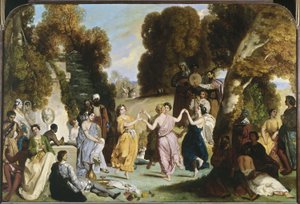 A múzsák tánca, 1846 és 1851 között (olaj, vászon) alkotó: Louis Boulanger