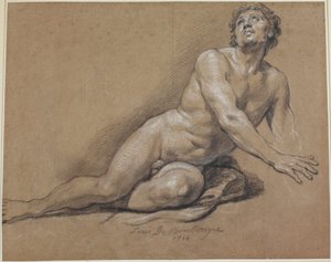 Fekvő férfi akt alkotó: Louis Boullongne the younger