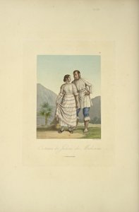 A mechoacani indiánok jelmezei, illusztráció a „Kordillerák és az Amerika őslakosainak emlékművei” című művéből, Alexander von Humboldt és Aime Bonpland