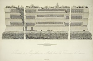 Miguitlan vagy Mitla romjai Oaxaca tartományban, Alexander von Humboldt és Aime Bonpland „Kordillerák látképe és Amerika őslakosainak emlékművei” című művéből