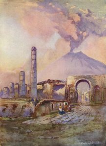 Pompeji, Vezúv a távolban