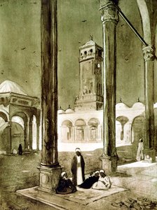 A Muhammad Ali mecset bejárata, Kairó, Egyiptom, 1928