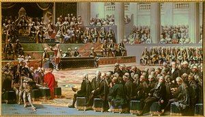 Az Általános Államok megnyitása Versailles-ban 1789. május 5-én. Auguste Couder (1789-1873) festménye