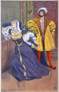 Francois 1er és Angouleme Marguerite alkotó: Louis Charles Bombled