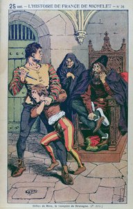 Gilles de Laval (1404-40) Rais ura, J. Michelet „Franciaország népszerű története”, 1900 körül alkotó: Louis Charles Bombled