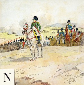 N betű: Napóleon, "Katona leszek" (Katona leszek) - Katonai ábécé alkotó: Louis Charles Bombled