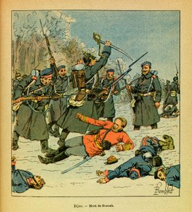 Eugene Sergeant, dit Grenest keleti hadserege, Louis Bombled (1862-1927) illusztrációjával (francia-német háború; 1870-1871-es hadjárat): Bossak-Hauke tábornok halála a "La Cap" nevű helyen. alkotó: Louis Charles Bombled