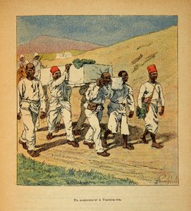 A madagaszkári háború – Az 1885–1895-ös francia expedíciók anekdotikus története, Henri Galli dit Galllichet (1854–1922), illusztrálta: Louis Bombled (1862–1927): Magángyűjtemény alkotó: Louis Charles Bombled