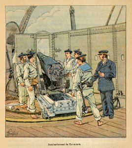 A madagaszkári háború – Az 1885-1895-ös francia expedíciók anekdotikus története, Henri Galli dit Galllichet (1854-1922), illusztrálta: Louis Bombled (1862-1927): Tamatave bombázása a francia haditengerészet által, magángyűjtemény alkotó: Louis Charles Bombled