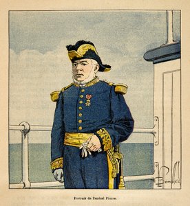 A madagaszkári háború - Az 1885-1895-ös francia expedíciók anekdotikus története Henri Galli dit Galllichet (1854-1922), illusztrálta Louis Bombled (1862-1927): Pierre admirális (1827-1883) portréja, magángyűjtemény. alkotó: Louis Charles Bombled