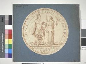 Éremtervezés, Háború és béke: BÉKE: HOC CUSTODE SECURA alkotó: Louis Claude (attr. to) Vassé