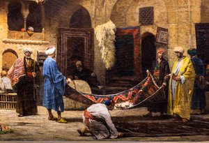 A szőnyegbazár a kairói Khan Khalilban