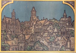 Vasútállomás épülete (Sint-Pietersstation). Belső. 1912. Az előszoba. alkotó: Louis Cloquet
