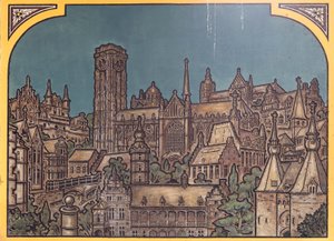 Vasútállomás épülete (Sint-Pietersstation). Belső. 1912. Az előszoba. alkotó: Louis Cloquet