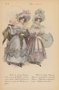 Francia divat: Károly (színes litográfia)