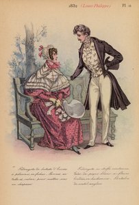 Francia divat: Louis-Philippe (színes lithó) alkotó: Louis Colas