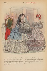 Francia divat: Louis-Philippe (színes litográfia) alkotó: Louis Colas