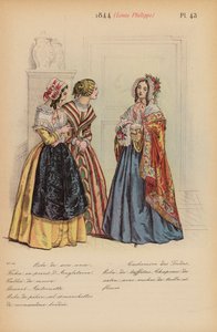 Francia divat: Louis-Philippe (színes litográfia) alkotó: Louis Colas
