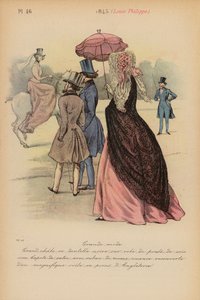 Francia divat: Louis-Philippe (színes litográfia)