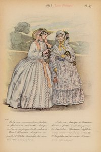 Francia divat: Louis-Philippe (színes litográfia) alkotó: Louis Colas