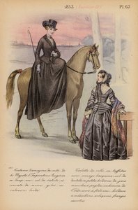 Francia divat: Napóleon III (színes litográfia) alkotó: Louis Colas