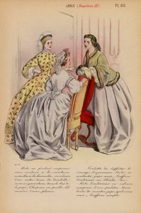 Francia divat: Napóleon III (színes litográfia) alkotó: Louis Colas