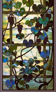 Grapevine Panel, 1902-1915 körül (ólmozott favrile üveg)